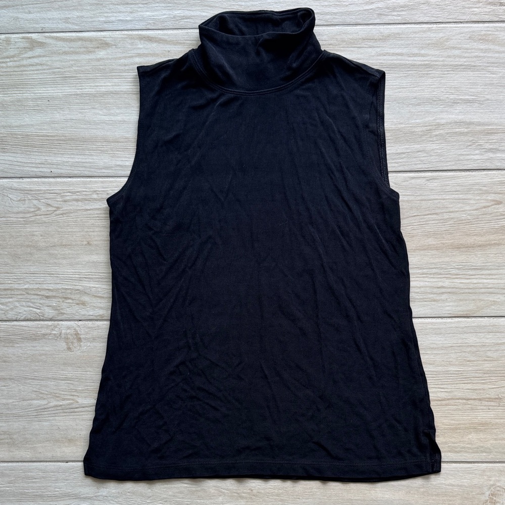 Chico's Black Sleeveless Turtleneck Tank Top